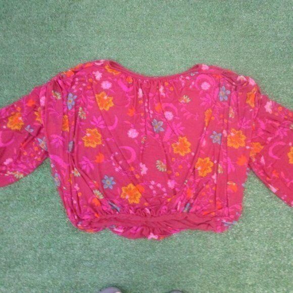 Free People Mesh Floral Top Small - Picture 6 of 8